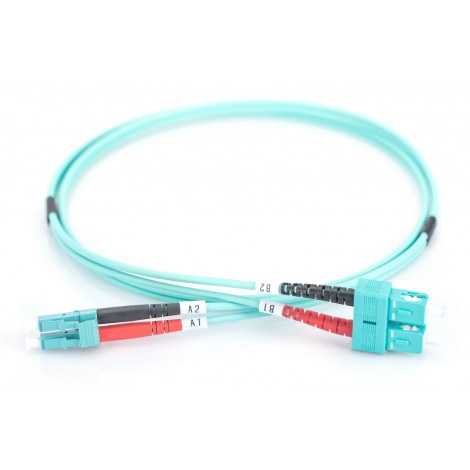 Digitus | Patch cable | Fibre optic | Male | SC multi-mode | Male | LC multi-mode | Blue | 1 m - 4